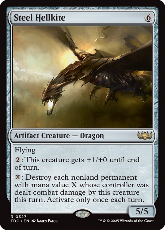 Steel Hellkite (TDC-327) - Tarkir: Dragonstorm Commander - Premium MTG Single from Wizards of the Coast - Just $0.08! Shop now at Game Crave Tournament Store