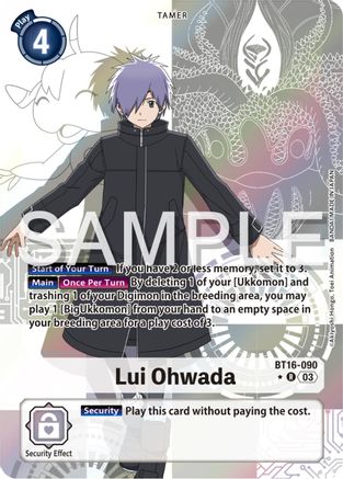 Lui Ohwada (Alternate Art) (BT16-090) - Beginning Observer Foil - Premium Digimon Single from Bandai - Just $2.81! Shop now at Game Crave Tournament Store