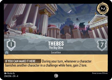 Thebes - The Big Olive (204/204) - Ursulas Return - Premium Lorcana Single from Ursula's Return - Just $0.25! Shop now at Game Crave Tournament Store