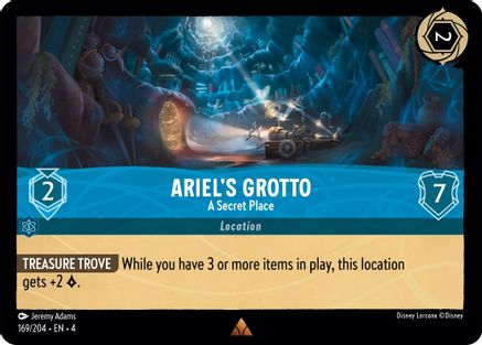 Ariel's Grotto - A Secret Place (169/204) - Ursulas Return Cold Foil - Premium Lorcana Single from Ursula's Return - Just $0.43! Shop now at Game Crave Tournament Store
