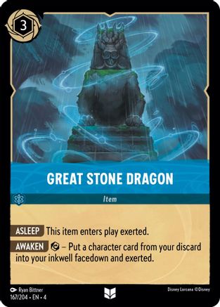 Great Stone Dragon (167/204) - Ursulas Return Cold Foil - Premium Lorcana Single from Ursula's Return - Just $1.67! Shop now at Game Crave Tournament Store