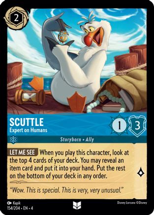 Scuttle - Expert on Humans (154/204) - Ursulas Return - Premium Lorcana Single from Ursula's Return - Just $0.25! Shop now at Game Crave Tournament Store
