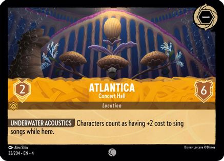 Atlantica - Concert Hall (33/204) - Ursulas Return - Premium Lorcana Single from Ursula's Return - Just $0.25! Shop now at Game Crave Tournament Store