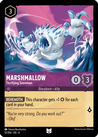 Marshmallow - Terrifying Snowman (51/204) - Ursulas Return - Premium Lorcana Single from Ursula's Return - Just $0.25! Shop now at Game Crave Tournament Store