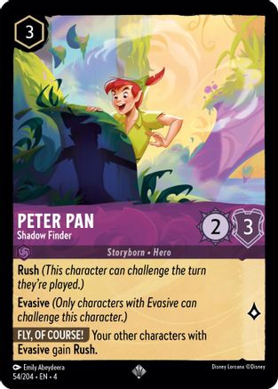 Peter Pan - Shadow Finder (54/204) - Ursulas Return - Premium Lorcana Single from Ursula's Return - Just $1.81! Shop now at Game Crave Tournament Store