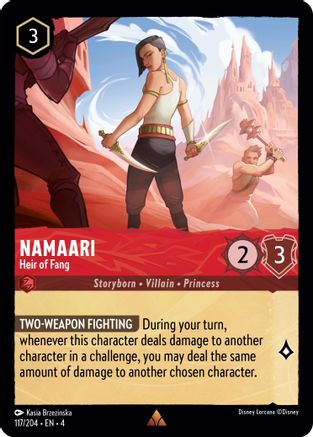Namaari - Heir of Fang (117/204) - Ursulas Return Cold Foil - Premium Lorcana Single from Ursula's Return - Just $0.34! Shop now at Game Crave Tournament Store