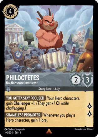 Philoctetes - No-Nonsense Instructor (190/204) - Ursulas Return - Premium Lorcana Single from Ursula's Return - Just $0.33! Shop now at Game Crave Tournament Store