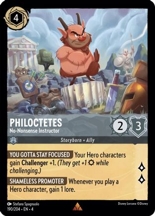 Philoctetes - No-Nonsense Instructor (190/204) - Ursulas Return Cold Foil - Premium Lorcana Single from Ursula's Return - Just $0.75! Shop now at Game Crave Tournament Store