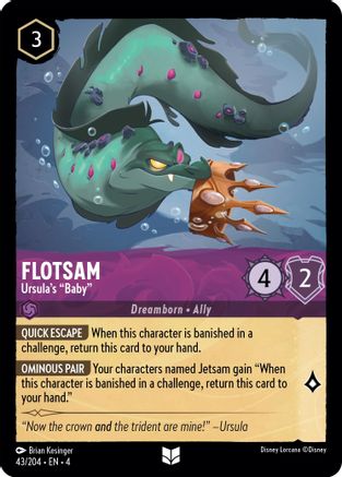Flotsam - Ursula's "Baby" (43/204) - Ursulas Return - Premium Lorcana Single from Ursula's Return - Just $0.25! Shop now at Game Crave Tournament Store