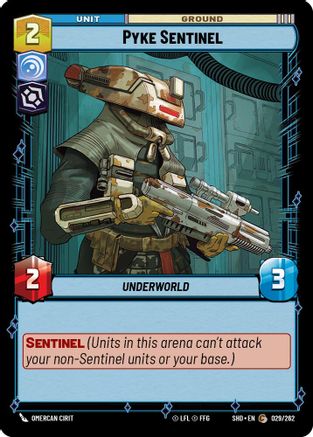 Pyke Sentinel (029/262) - Shadows of the Galaxy - Premium Star Wars: Unlimited Single from Shadows of the Galaxy - Just $0.08! Shop now at Game Crave Tournament Store