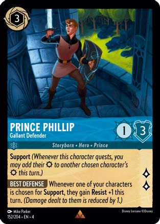Prince Phillip - Gallant Defender (152/204) - Ursulas Return - Premium Lorcana Single from Ursula's Return - Just $0.25! Shop now at Game Crave Tournament Store