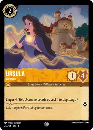Ursula - Vanessa (25/204) - Ursulas Return - Premium Lorcana Single from Ursula's Return - Just $0.25! Shop now at Game Crave Tournament Store