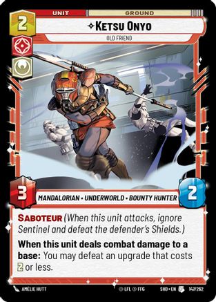 Ketsu Onyo - Old Friend (147/262) - Shadows of the Galaxy Foil - Premium Star Wars: Unlimited Single from Shadows of the Galaxy - Just $0.08! Shop now at Game Crave Tournament Store