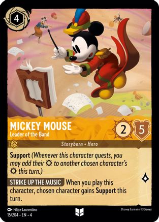 Mickey Mouse - Leader of the Band (15/204) - Ursulas Return - Premium Lorcana Single from Ursula's Return - Just $0.25! Shop now at Game Crave Tournament Store