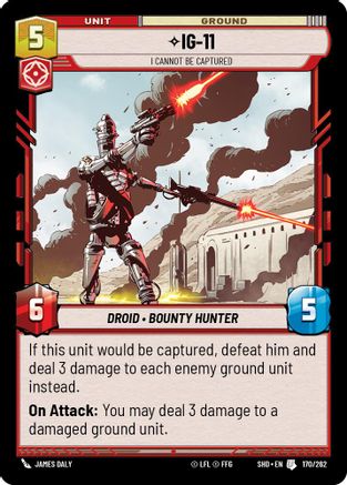IG-11 - I Cannot Be Captured (170/262) - Shadows of the Galaxy Foil - Premium Star Wars: Unlimited Single from Shadows of the Galaxy - Just $0.08! Shop now at Game Crave Tournament Store