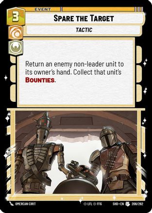 Spare the Target (206/262) - Shadows of the Galaxy Foil - Premium Star Wars: Unlimited Single from Shadows of the Galaxy - Just $0.08! Shop now at Game Crave Tournament Store
