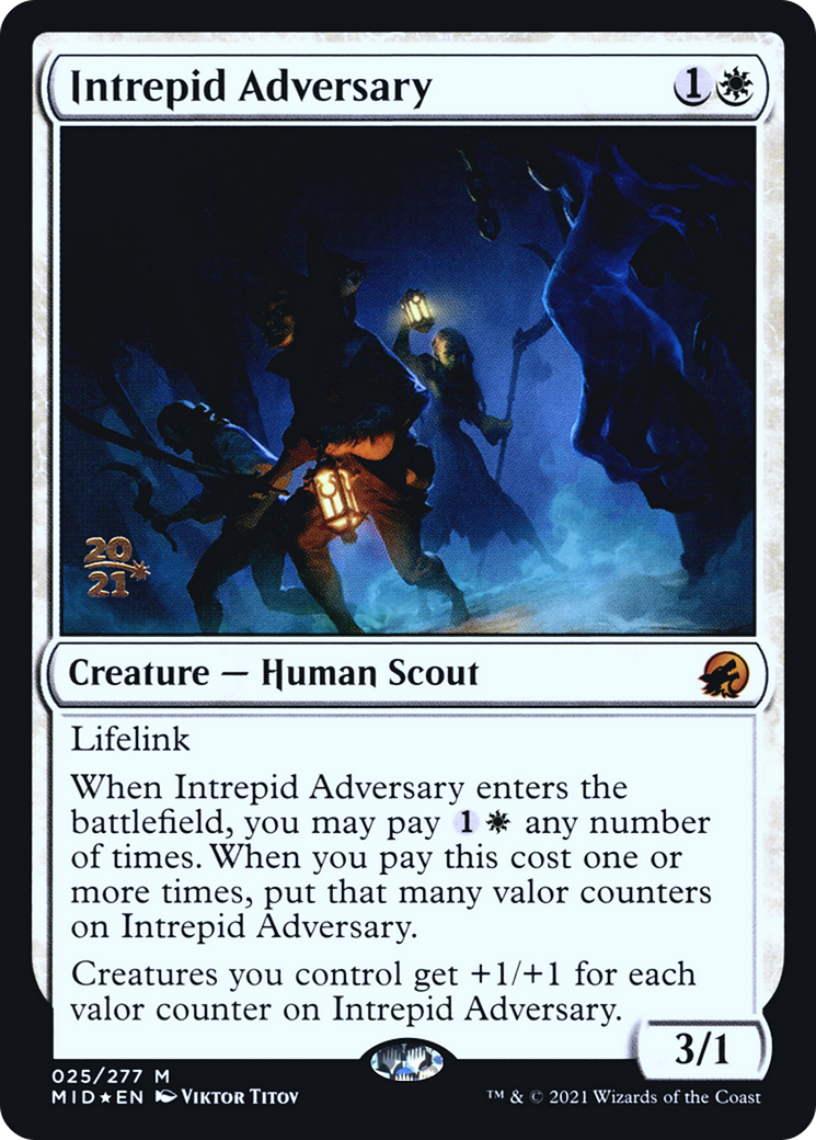 Intrepid Adversary (PMID-25S) - Innistrad: Midnight Hunt Promos Foil - Premium MTG Single from Wizards of the Coast - Just $0.33! Shop now at Game Crave Tournament Store