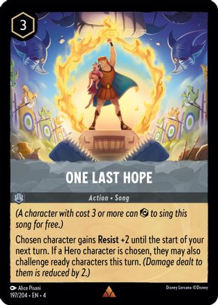 One Last Hope (197/204) - Ursulas Return Cold Foil - Premium Lorcana Single from Ursula's Return - Just $0.95! Shop now at Game Crave Tournament Store
