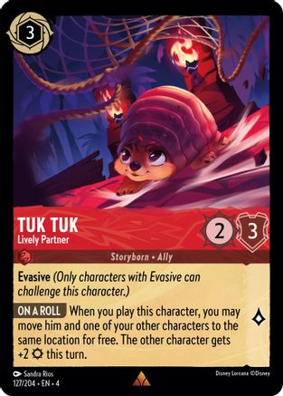 Tuk Tuk - Lively Partner (127/204) - Ursulas Return Cold Foil - Premium Lorcana Single from Ursula's Return - Just $0.73! Shop now at Game Crave Tournament Store