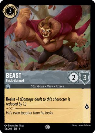 Beast - Thick-Skinned (176/204) - Ursulas Return Cold Foil - Premium Lorcana Single from Ursula's Return - Just $0.25! Shop now at Game Crave Tournament Store