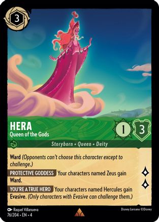 Hera - Queen of the Gods (76/204) - Ursulas Return Cold Foil - Premium Lorcana Single from Ursula's Return - Just $0.38! Shop now at Game Crave Tournament Store