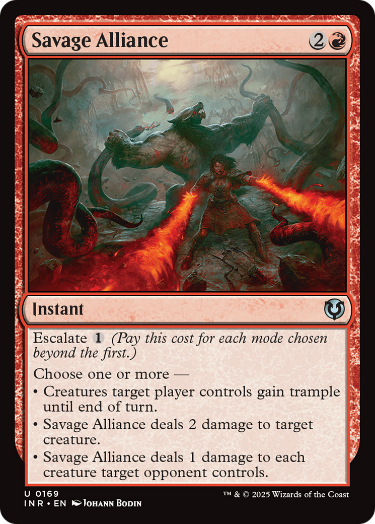 Savage Alliance (-169) - Innistrad Remastered Foil - Premium MTG Single from Wizards of the Coast - Just $0.25! Shop now at Game Crave Tournament Store