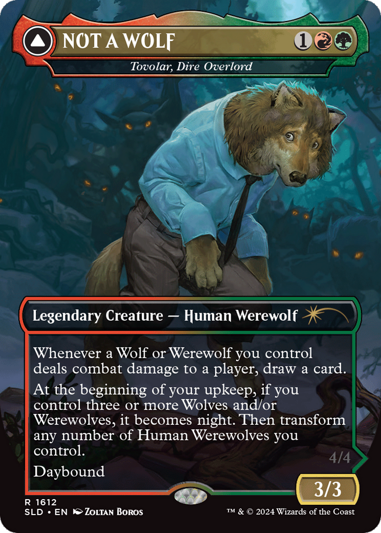 Tovolar, Dire Overlord // Tovolar, the Midnight Scourge (SLD-1612) - Secret Lair Drop (Borderless) Foil - Premium MTG Single from Wizards of the Coast - Just $12.32! Shop now at Game Crave Tournament Store