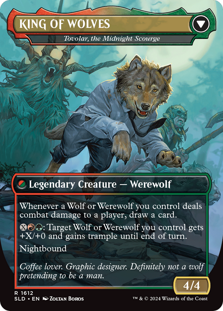Tovolar, Dire Overlord // Tovolar, the Midnight Scourge (SLD-1612) - Secret Lair Drop (Borderless) Foil - Premium MTG Single from Wizards of the Coast - Just $12.32! Shop now at Game Crave Tournament Store