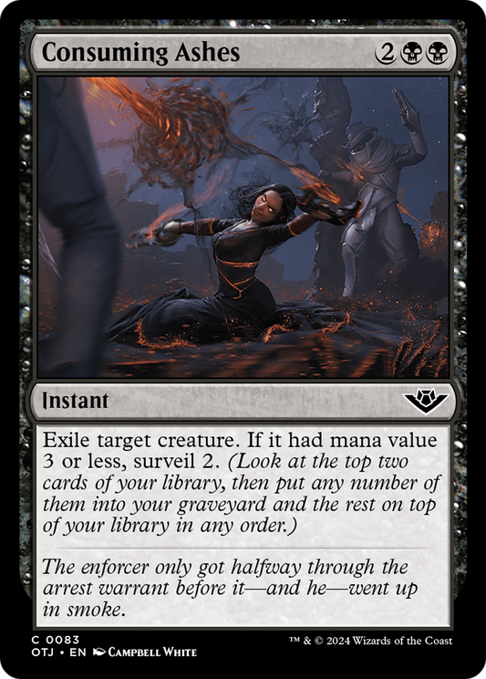 Consuming Ashes (OTJ-083) - Outlaws of Thunder Junction - Premium MTG Single from Wizards of the Coast - Just $0.25! Shop now at Game Crave Tournament Store