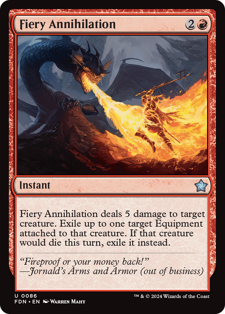 Fiery Annihilation (FDN-086) - Foundations - Premium MTG Single from Wizards of the Coast - Just $0.25! Shop now at Game Crave Tournament Store