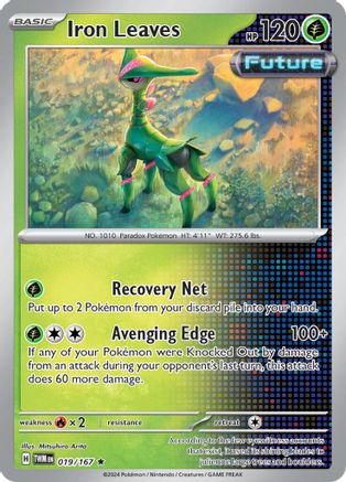 Iron Leaves 19 - SV06 Twilight Masquerade Holofoil - Premium Pokemon Single from Nintendo - Just $0.50! Shop now at Game Crave Tournament Store