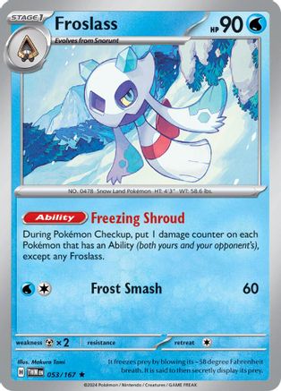 Froslass 53 - SV06 Twilight Masquerade Reverse Holofoil - Premium Pokemon Single from Nintendo - Just $0.50! Shop now at Game Crave Tournament Store