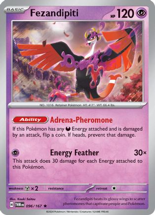 Fezandipiti 96 - SV06 Twilight Masquerade Holofoil - Premium Pokemon Single from Nintendo - Just $0.50! Shop now at Game Crave Tournament Store