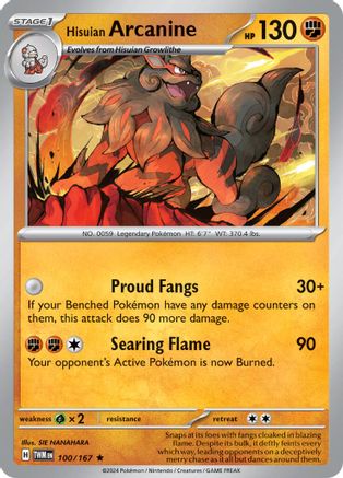 Hisuian Arcanine 100 - SV06 Twilight Masquerade Holofoil - Premium Pokemon Single from Nintendo - Just $0.50! Shop now at Game Crave Tournament Store