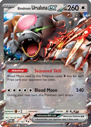 Bloodmoon Ursaluna ex 141 - SV06 Twilight Masquerade Holofoil - Premium Pokemon Single from Nintendo - Just $1.65! Shop now at Game Crave Tournament Store