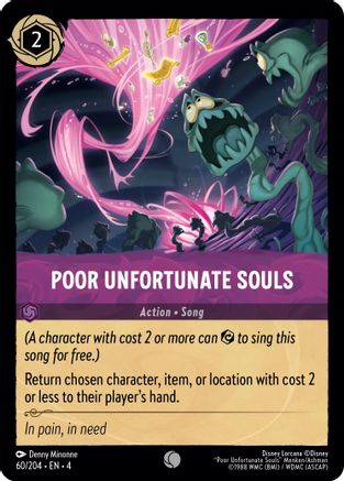 Poor Unfortunate Souls (60/204) - Ursulas Return - Premium Lorcana Single from Ursula's Return - Just $0.25! Shop now at Game Crave Tournament Store