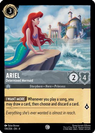 Ariel - Determined Mermaid (174/204) - Ursulas Return - Premium Lorcana Single from Ursula's Return - Just $0.25! Shop now at Game Crave Tournament Store