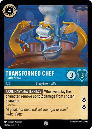 Transformed Chef - Castle Stove (157/204) - Ursulas Return Cold Foil - Premium Lorcana Single from Ursula's Return - Just $0.25! Shop now at Game Crave Tournament Store