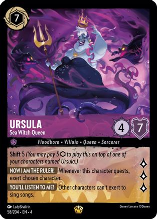 Ursula - Sea Witch Queen (58/204) - Ursulas Return - Premium Lorcana Single from Ursula's Return - Just $2.24! Shop now at Game Crave Tournament Store