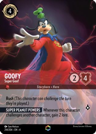 Goofy - Super Goof (Enchanted) (214/204) - Ursulas Return Holofoil - Premium Lorcana Single from Ursula's Return - Just $65.22! Shop now at Game Crave Tournament Store