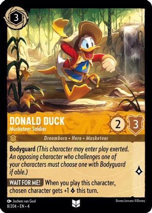 Donald Duck - Musketeer Soldier (8/204) - Ursulas Return Cold Foil - Premium Lorcana Single from Ursula's Return - Just $2.04! Shop now at Game Crave Tournament Store