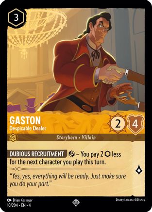 Gaston - Despicable Dealer (10/204) - Ursulas Return - Premium Lorcana Single from Ursula's Return - Just $0.25! Shop now at Game Crave Tournament Store