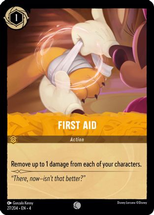 First Aid (27/204) - Ursulas Return Cold Foil - Premium Lorcana Single from Ursula's Return - Just $0.25! Shop now at Game Crave Tournament Store