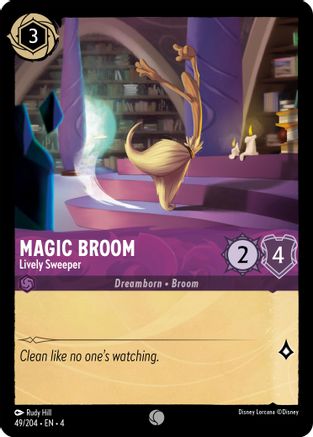 Magic Broom - Lively Sweeper (49/204) - Ursulas Return Cold Foil - Premium Lorcana Single from Ursula's Return - Just $0.25! Shop now at Game Crave Tournament Store