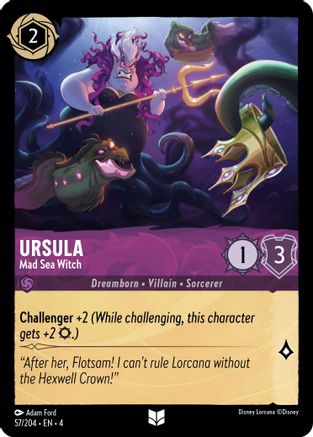 Ursula - Mad Sea Witch (57/204) - Ursulas Return Cold Foil - Premium Lorcana Single from Ursula's Return - Just $0.37! Shop now at Game Crave Tournament Store
