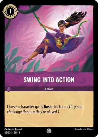 Swing into Action (62/204) - Ursulas Return Cold Foil - Premium Lorcana Single from Ursula's Return - Just $0.25! Shop now at Game Crave Tournament Store