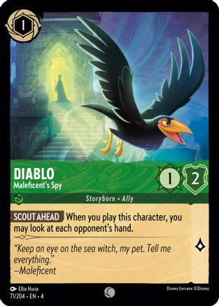 Diablo - Maleficent's Spy (71/204) - Ursulas Return Cold Foil - Premium Lorcana Single from Ursula's Return - Just $0.59! Shop now at Game Crave Tournament Store