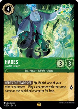 Hades - Double Dealer (74/204) - Ursulas Return - Premium Lorcana Single from Ursula's Return - Just $1.04! Shop now at Game Crave Tournament Store