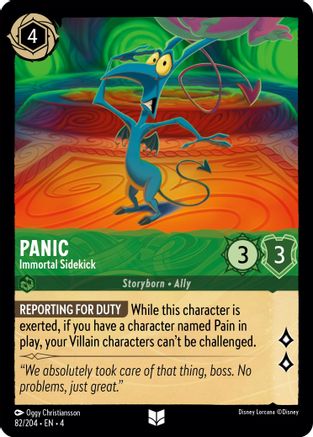 Panic - Immortal Sidekick (82/204) - Ursulas Return Cold Foil - Premium Lorcana Single from Ursula's Return - Just $0.25! Shop now at Game Crave Tournament Store