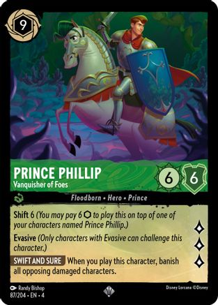 Prince Phillip - Vanquisher of Foes (87/204) - Ursulas Return Cold Foil - Premium Lorcana Single from Ursula's Return - Just $0.85! Shop now at Game Crave Tournament Store